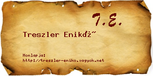 Treszler Enikő névjegykártya